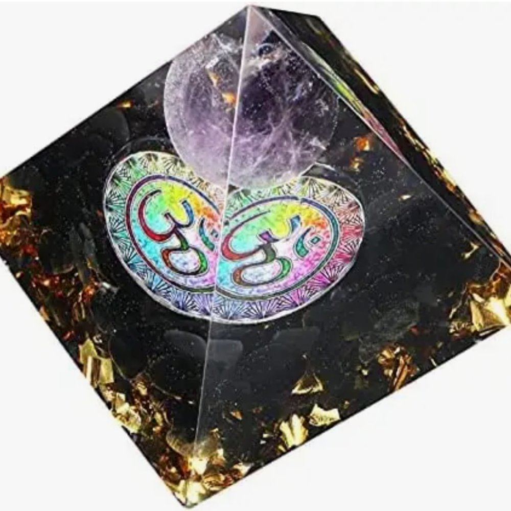 Orgone Pyramid 2.3" X 2.3" X 2.3" Purple Orgonite Pyramids